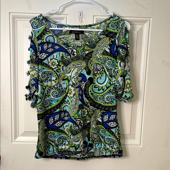 EUC Women’s Goddess 3/4 Sleeve Blouse - Picture 1 of 4